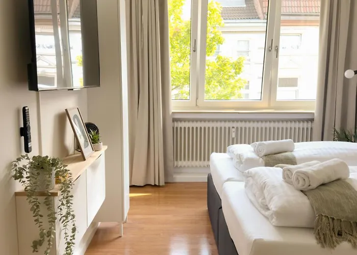 Zentrales City-apartment Mit Free Wifi & Self Check-in & Balkon * Эссен